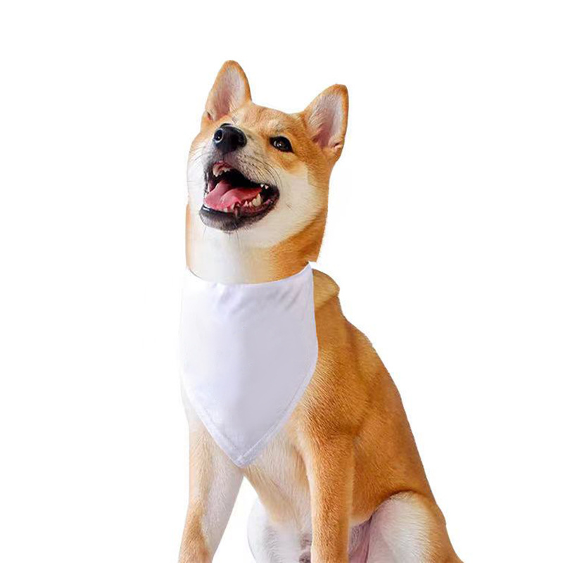 Bandana Blank White - 100 Pieces Sublimation Blank Dog Bandanas