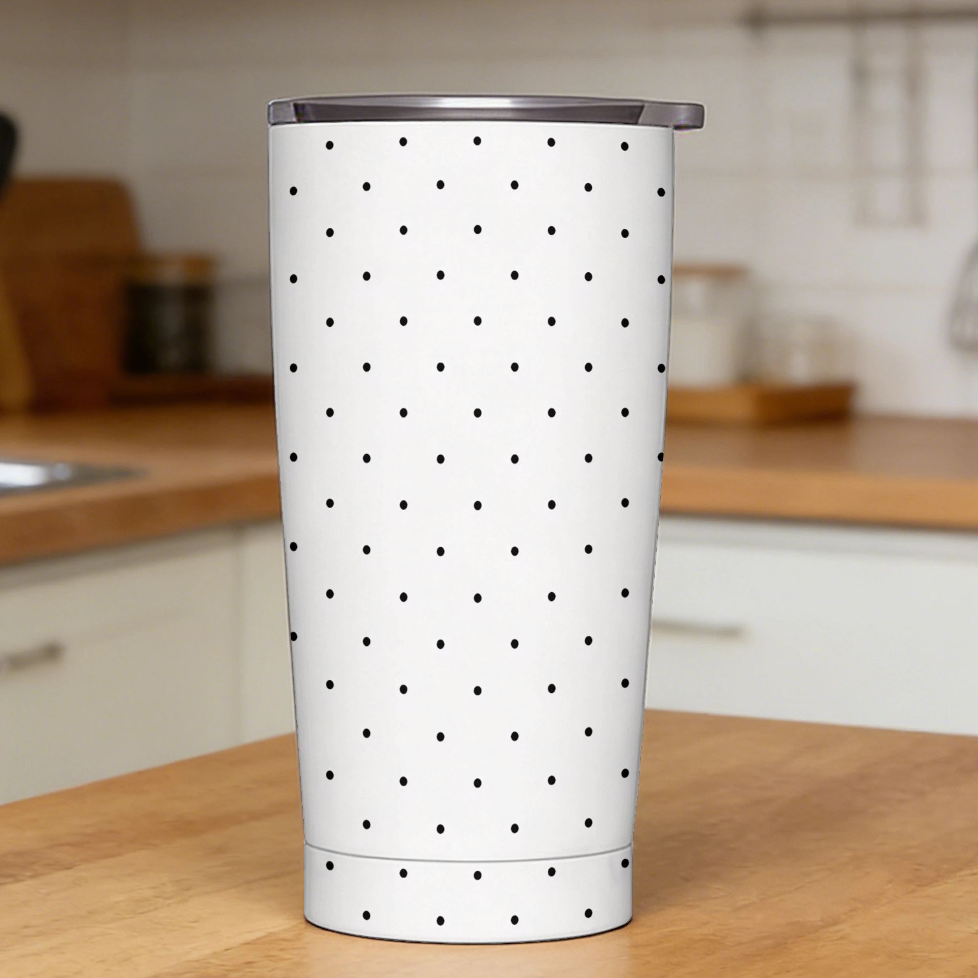 Black & White Polka Dot Patter - Tumbler 20Oz White review and price