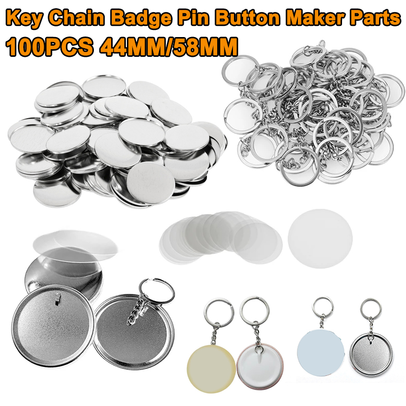 100PCS 44MM 58MM Plastic Metal - Button Badge Blank review and price