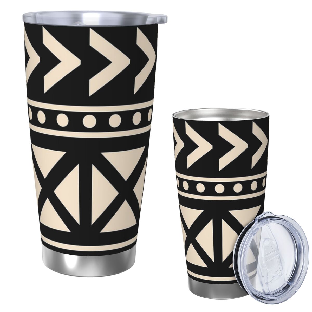 African Mud Cloth Black And Wh - Tumbler 20Oz White review and price