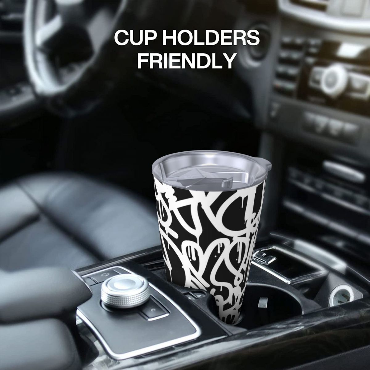 Black And White Graffiti Stain - Tumbler 20Oz White review and price