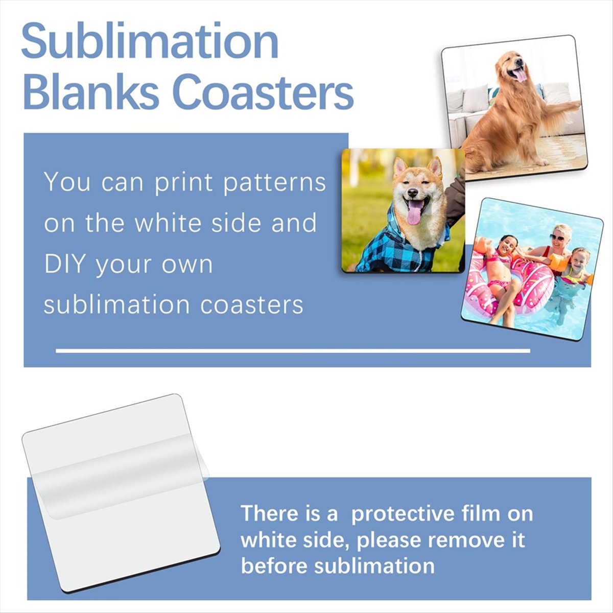 ABYA 30 Pcs Sublimation Square - Coaster Sublimation Blank review and price
