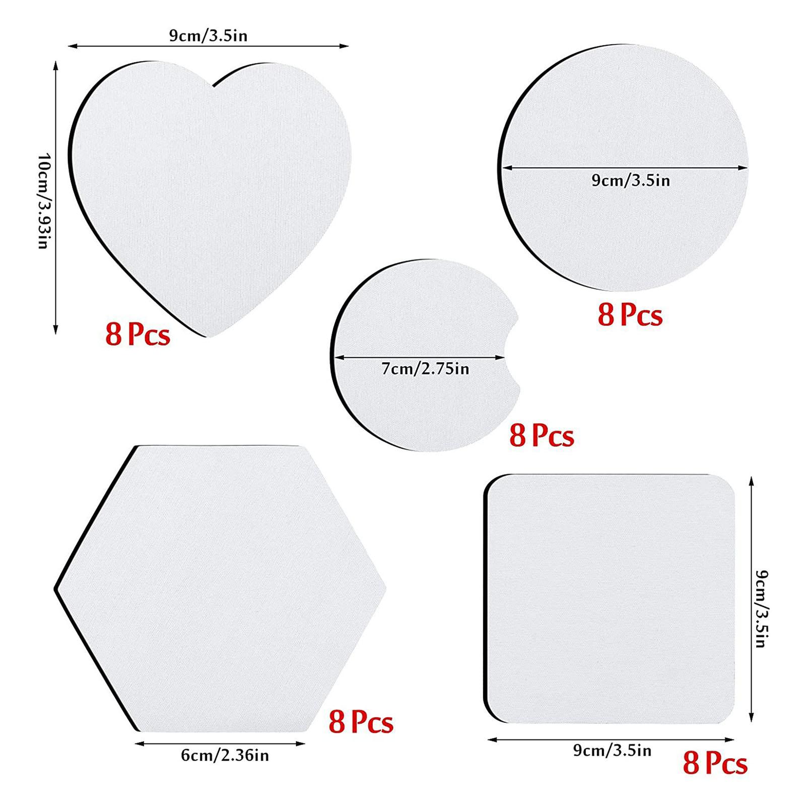 40Pcs Sublimation Cup Coasters - Coaster Sublimation Blank review and price