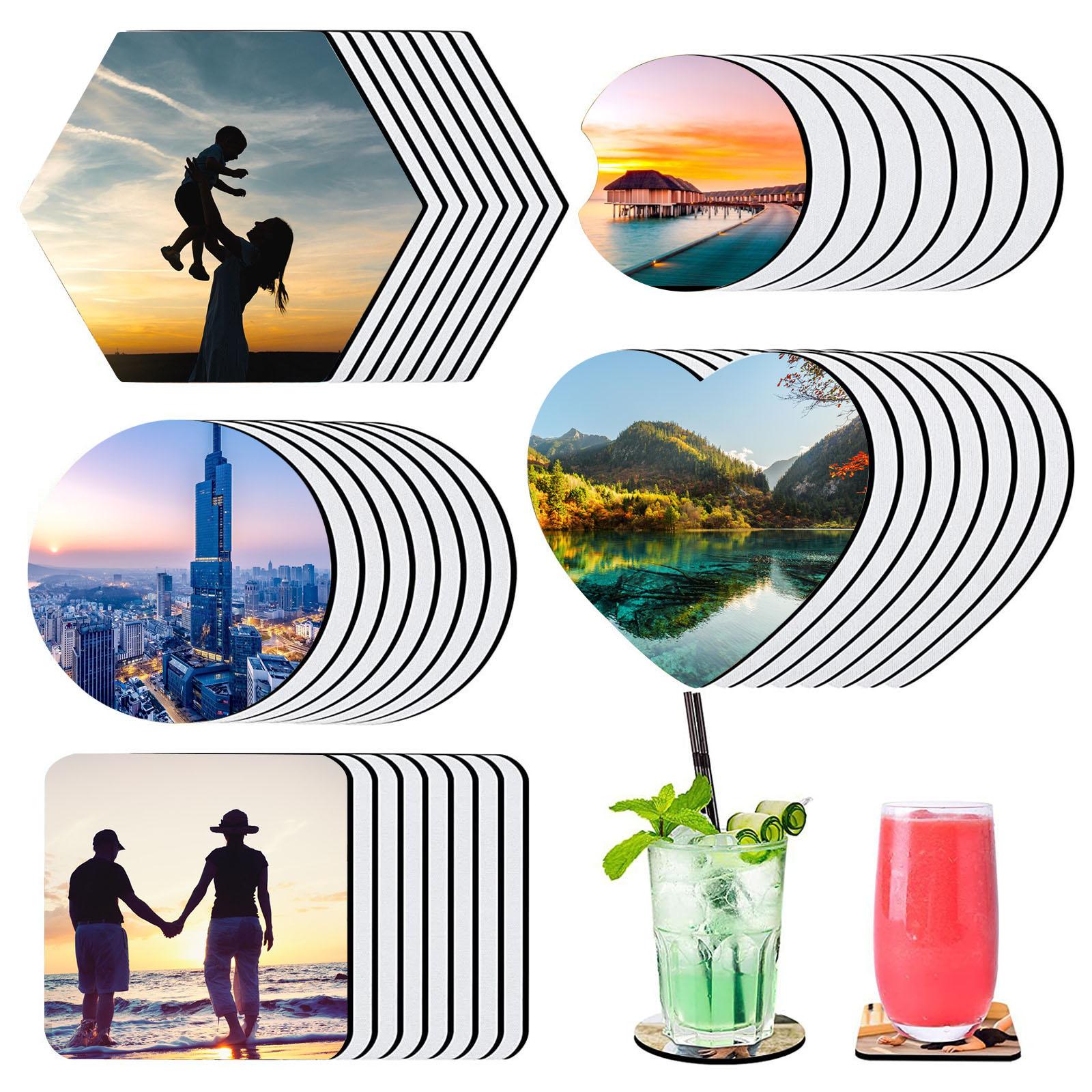 40Pcs Sublimation Cup Coasters - Coaster Sublimation Blank review and price