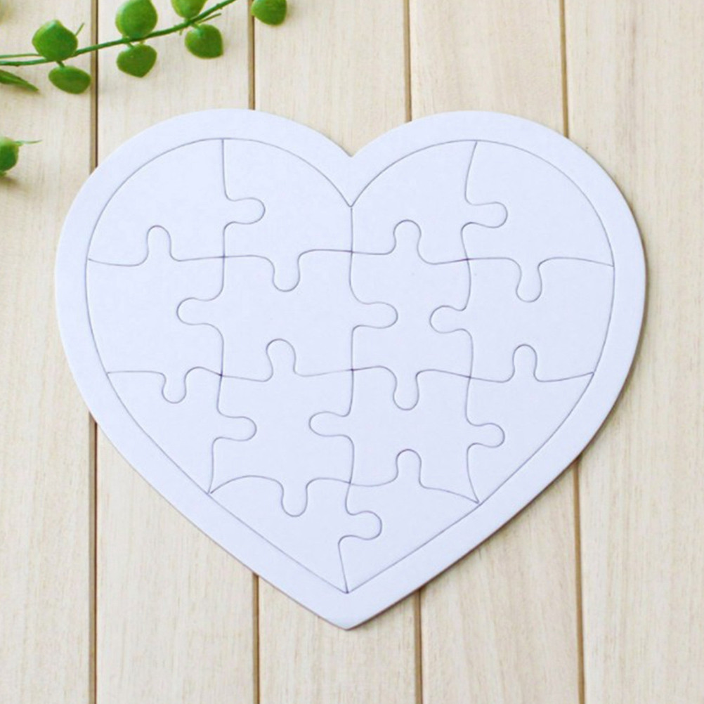 4Pcs Coloring Blank Puzzle Set - Puzzle Blank White review and price